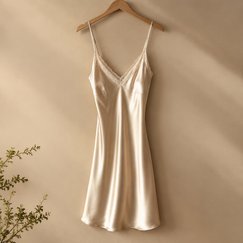 Camisola Cetim Champanhe